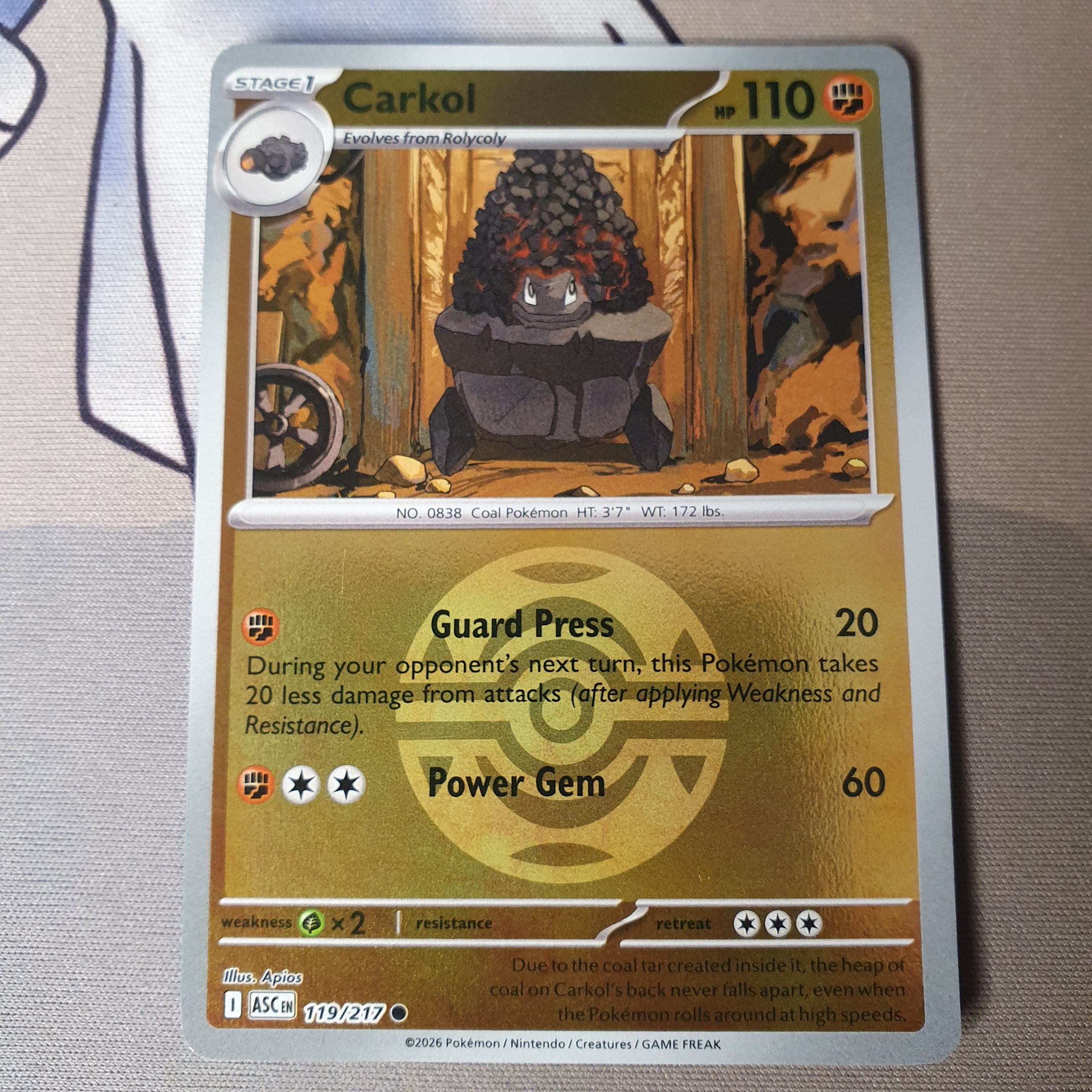 Carkol (Reverse Holo Dusk Ball) - 119/217 - ME: Ascended Heroes (ASC)