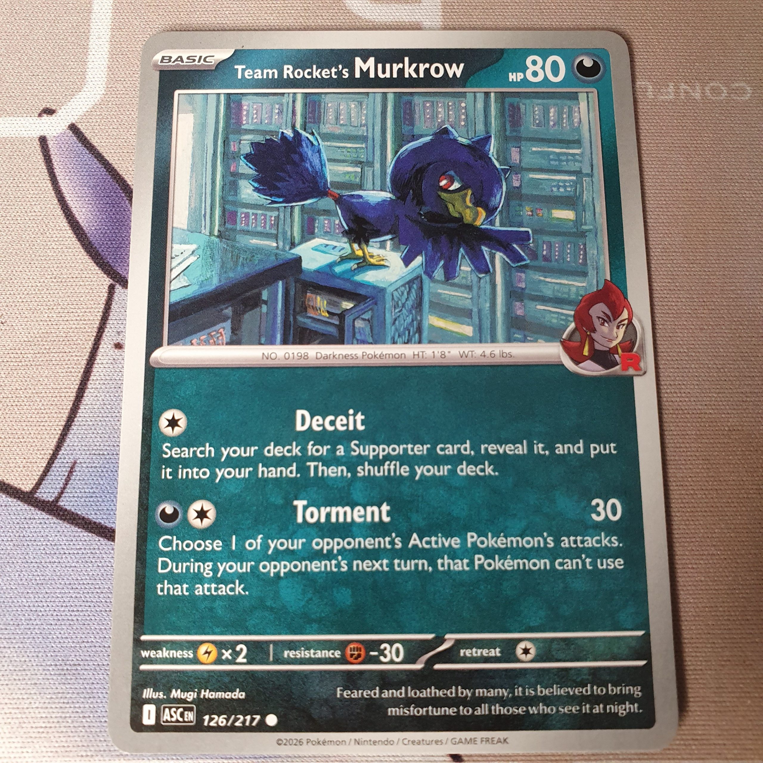 Team Rocket's Murkrow - 126/217 - ME: Ascended Heroes (ASC)
