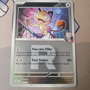 Team Rocket's Meowth (Reverse Holo Team Rocket Pattern) - 161/217 - ME: Ascended Heroes (ASC)