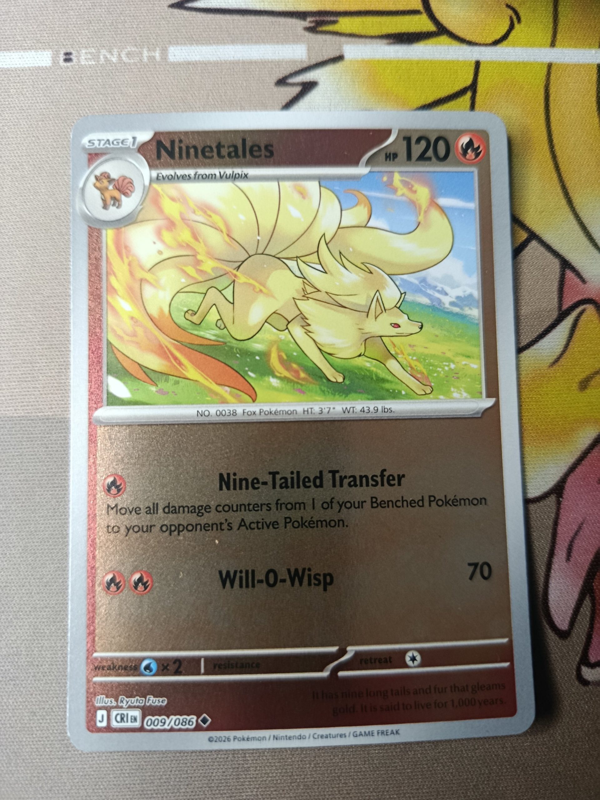 Ninetales (Reverse Holo) -009/-086 ME04: Chaos Rising (CRI)